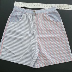 Vtg 90s High-Waisted Unisex Baggy 6" Shorts 34-36"